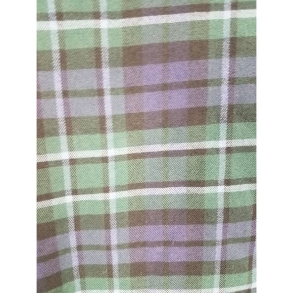 L.L.Bean Men's Sz. M Navy & Green Flannel Snap Front Shirt Jacket - Picture 7 of 7